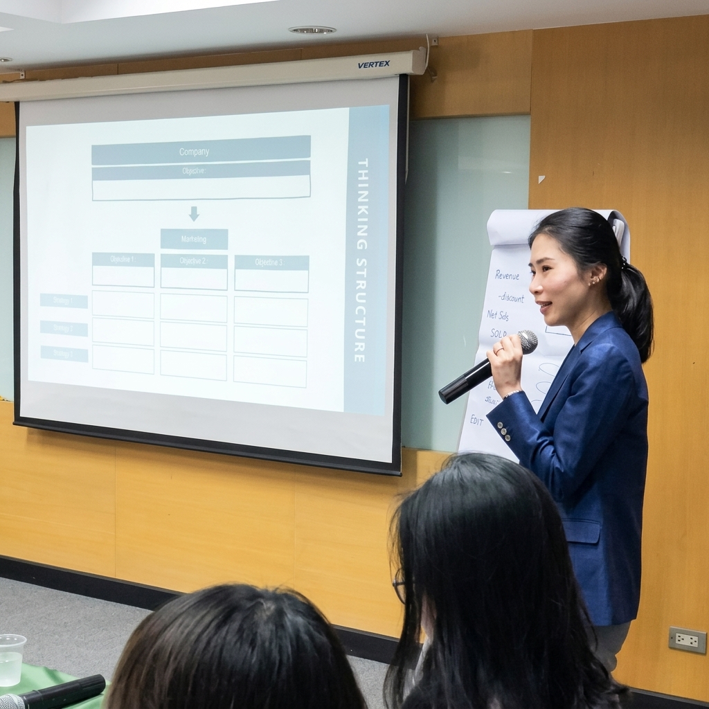 Nutthinee J. presenting Thinking Structure
