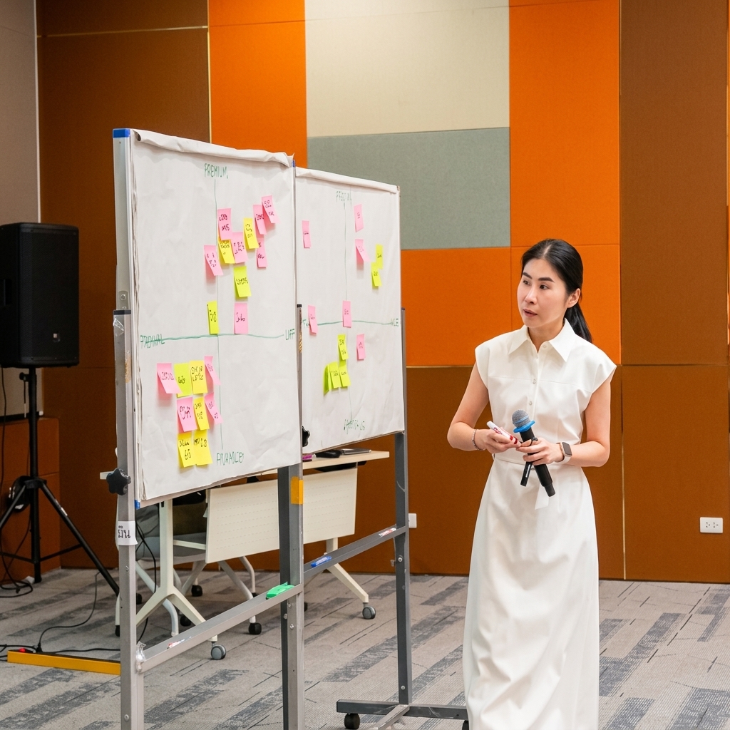 Nutthinee J. presenting Positioning Workshop